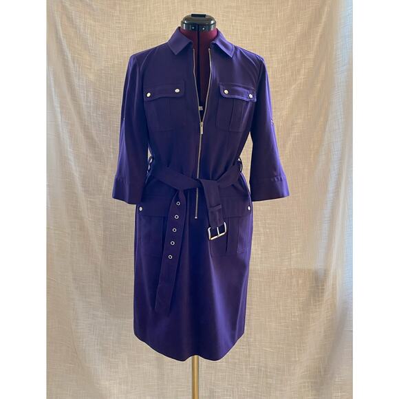 Michael Kors Purple Belted Dress, size small - Picture 1 of 10